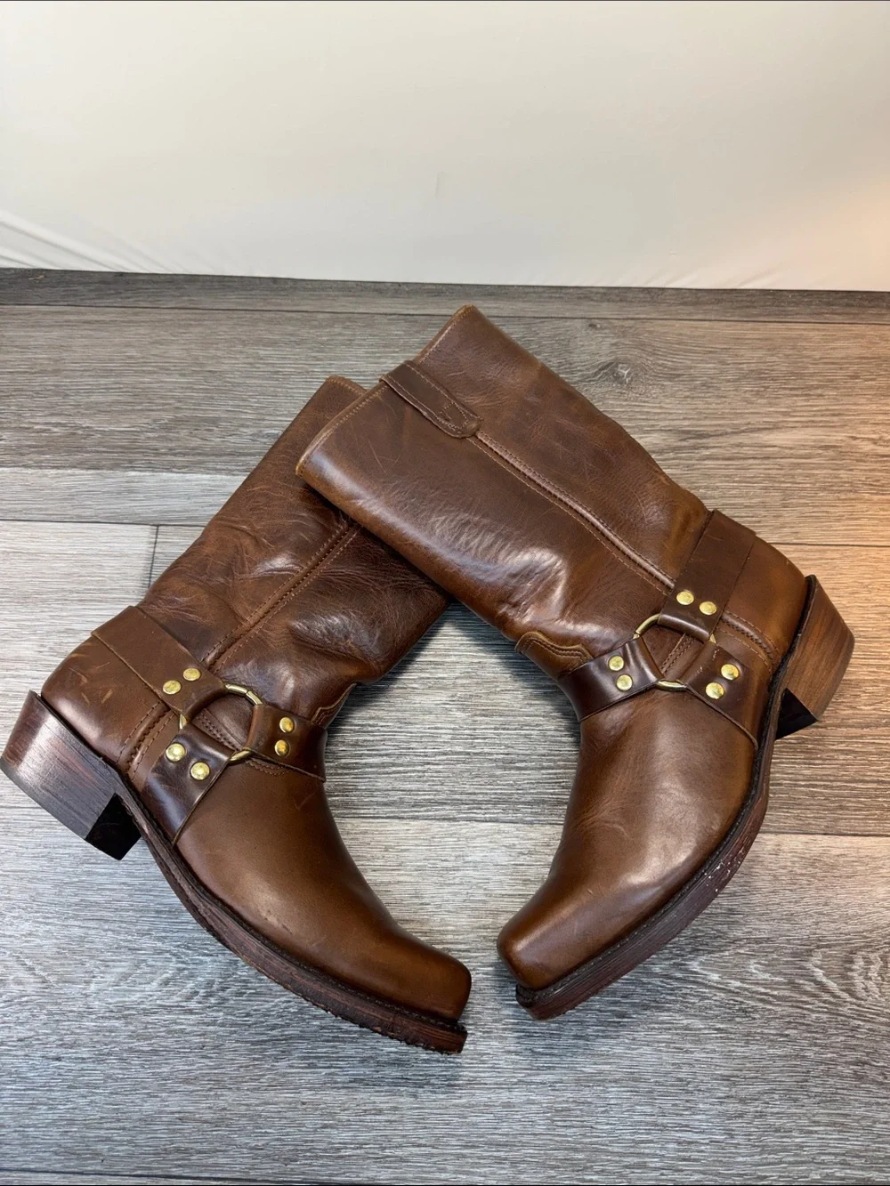 Orvis Dark Brown Leather Harness Boots men’s SZ 12
